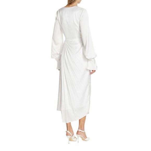 ACLER Cresta Satin Wrap Midi Dress Size 4 $520 - Picture 2 of 11